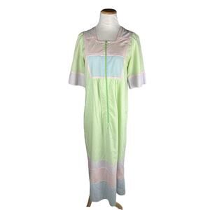Go Softly Patio Petite Small S Striped Short Sleeve Maxi‎ Dress Lounge Flowy S